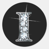 "I" Diamond Bling Sticker (Voorkant)