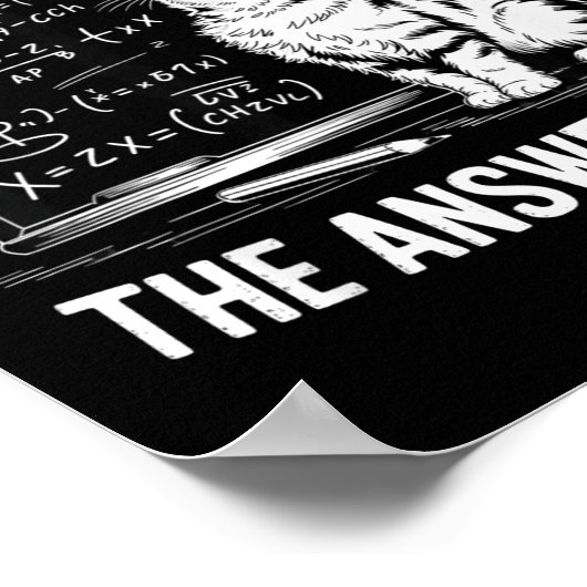 I Did Math The Answer Is Cat Mathematics Funny Mat Poster (Hoek)