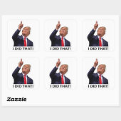 I did that political humor meme vierkante sticker (Vel)