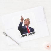 I did that political humor meme vierkante sticker (Envelop)
