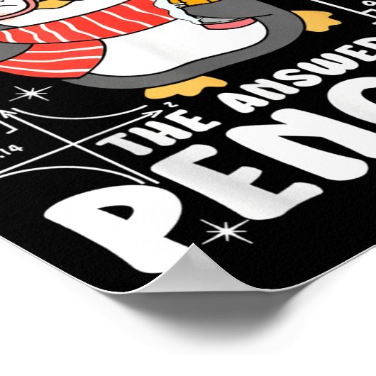 I Did The Math The Answer Is Penguin Christmas Mat Poster (Hoek)