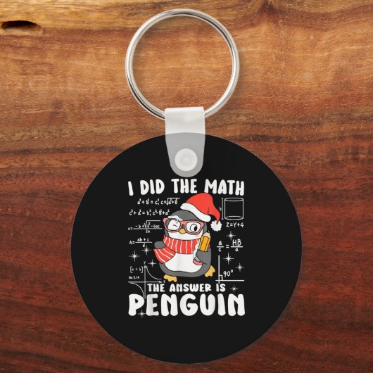 I Did The Math The Answer Is Penguin Christmas Mat Sleutelhanger (Voorkant)