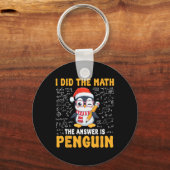 I Did The Math The Answer Is Penguin Christmas Mat Sleutelhanger (Voorkant)