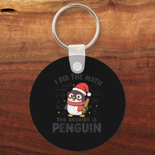 I Did The Math The Answer Is Penguin Christmas Mat Sleutelhanger (Voorkant)