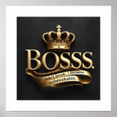I Didn’t Break – I Became Unbreakable | Gold Boss  Poster (Voorkant)