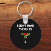 I Didn't Make The Rules Funny Christmas Mistletoe Sleutelhanger (Voorkant)