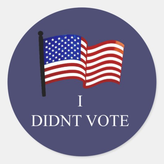 I Didnt Vote Sticker (Voorkant)