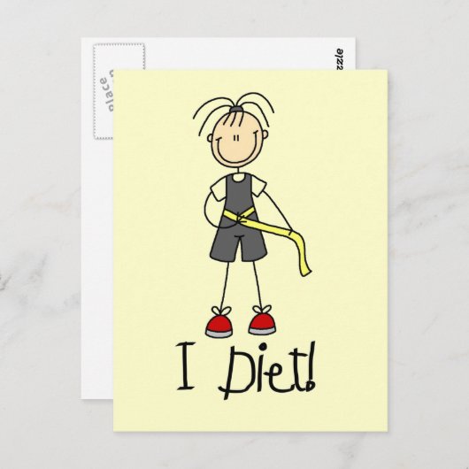 I Diet Tshirts en cadeaus Briefkaart (Voorkant / Achterkant)