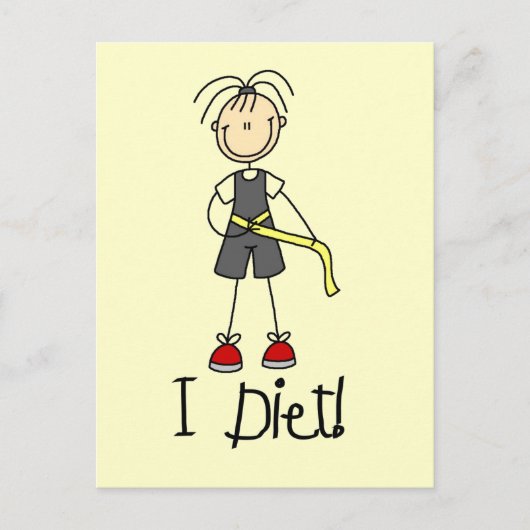 I Diet Tshirts en cadeaus Briefkaart (Voorkant)