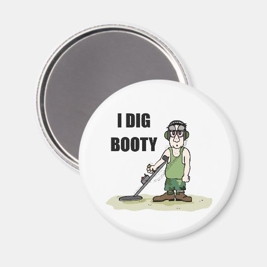 I Dig Booty Metal Detecteert Guy Magneet (Voorkant / Achterkant)