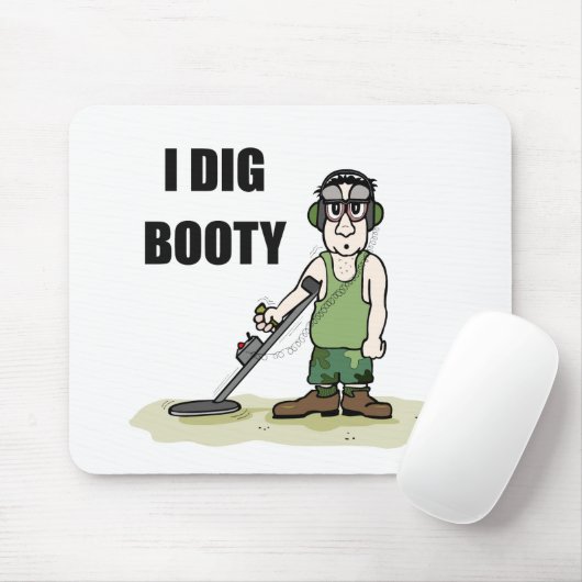 I Dig Booty Metal Detecteert Guy Muismat (Met muis)