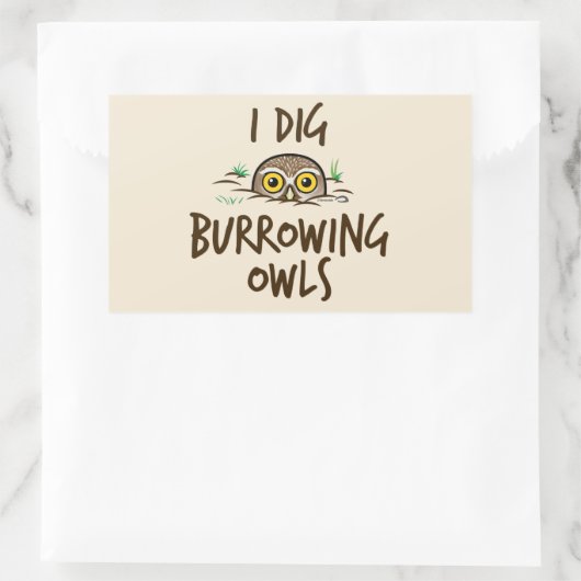 I Dig Burrowing Ownership Rechthoekige Sticker (Tas)
