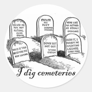 I Dig Cemeteries Ronde Sticker
