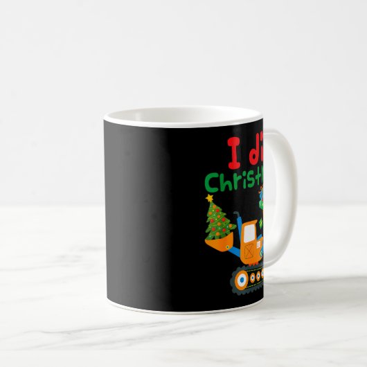 I Dig Christmas Excavator Construction Boys Toddle Koffiemok (Voorkant rechts)