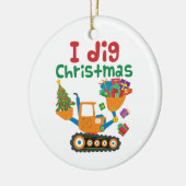 I Dig Christmas Xmas Holiday Excavator Keramisch Ornament (Links)