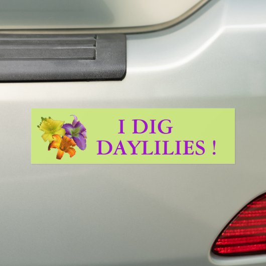 I Dig Daylilies Bumpersticker (Op auto)