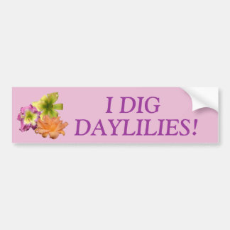 I Dig Daylilies Bumpersticker
