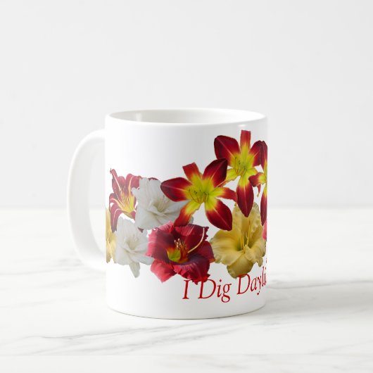 I Dig Daylilies Mok (Voorkant links)