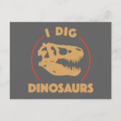 I Dig Dinosaurs Briefkaart (Voorkant)