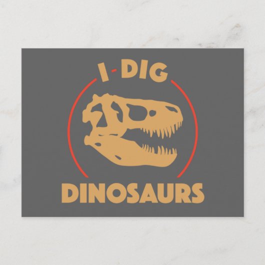 I Dig Dinosaurs Briefkaart (Voorkant)