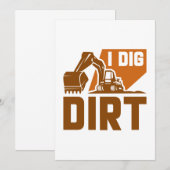 I Dig Dirt Bedankkaart (Voorkant / Achterkant)