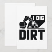 I Dig Dirt Bedankkaart (Voorkant / Achterkant)