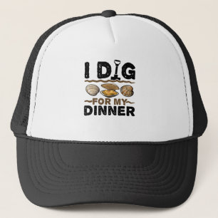 I Dig for My Dinner Clamming Clam Digging Trucker Pet