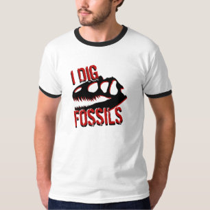 I DIG FOSSILS Skull T-shirt