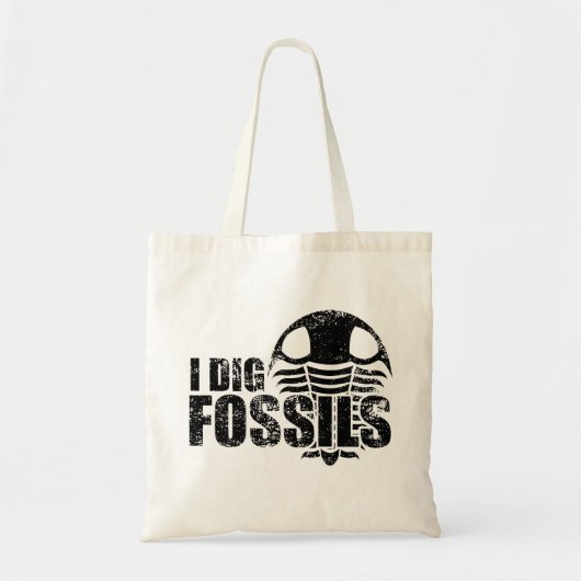 I DIG FOSSILS Trilobite Tote Bag (Voorkant)