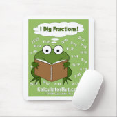 I Dig Fractions Wiskunde Mousepad Muismat (Met muis)