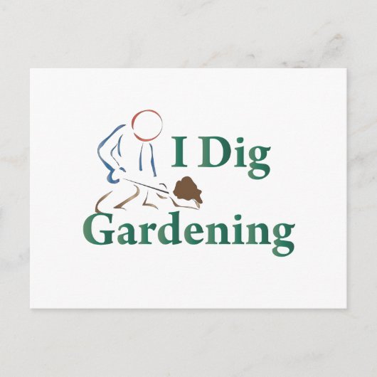 I Dig Gardening Briefkaart (Voorkant)