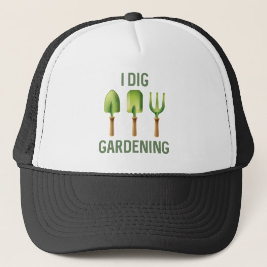 I Dig Gardening Trucker Pet (Voorkant)