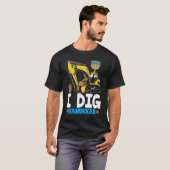 I Dig Hanukkah Excavator Construction Kinder Boys T-shirt (Voorkant volledig)