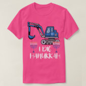 I Dig Hanukkah Excavator Construction Machine Love T-shirt (Design voorkant)