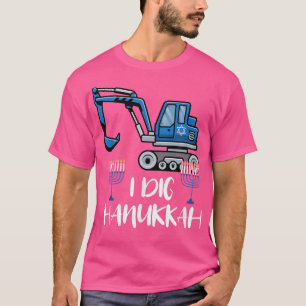 I Dig Hanukkah Excavator Construction Machine Love T-shirt