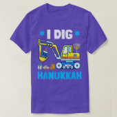 I Dig Hanukkah Excavator Construction Toddler Hanu T-shirt (Design voorkant)