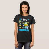 I Dig Hanukkah Excavator Construction Toddler Hanu T-shirt (Voorkant volledig)