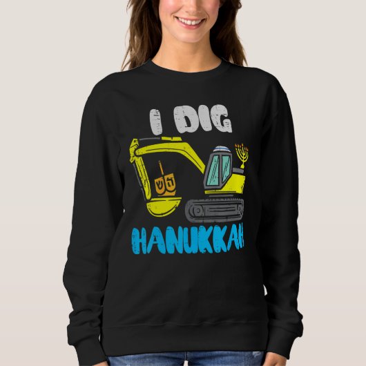 I Dig Hanukkah Excavator Construction Toddler Hanu Trui (Voorkant)