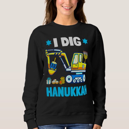 I Dig Hanukkah Excavator Construction Toddler Hanu Trui (Voorkant)