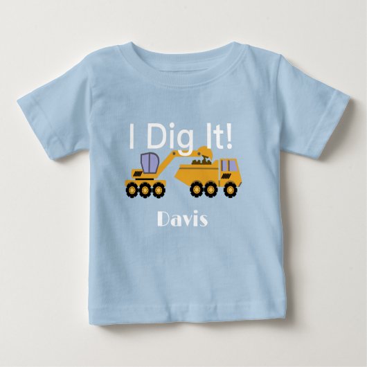 I Dig It Design - Baby fijne jersey T-shirt (Voorkant)