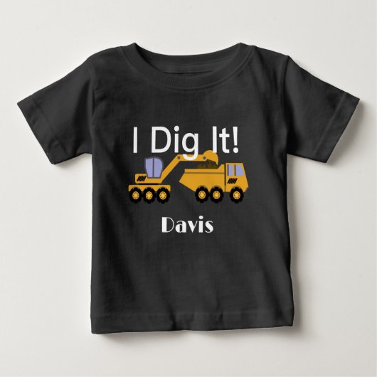 I Dig It Design - Baby fijne jersey T-shirt (Voorkant)