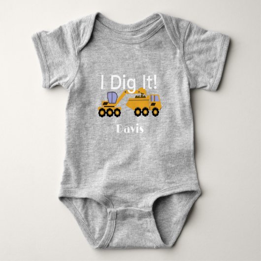 I Dig It Design - Baby Jersey Bodysuit (Voorkant)