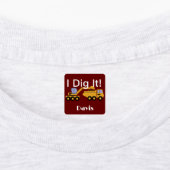 I dig it Design - Small Square Clothing Label (0,7 (Aangebracht)