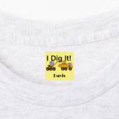 I dig it Design - Small Square Clothing Label (0,7 (Aangebracht)