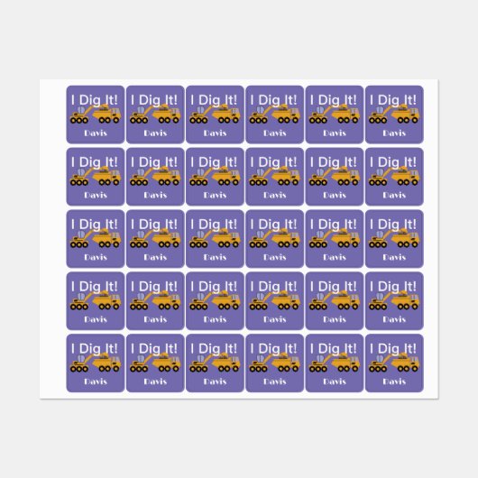 I dig it Design - Small Square Clothing Label (0,7 (Vel)