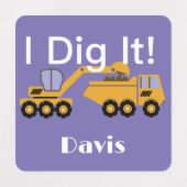 I dig it Design - Small Square Clothing Label (0,7 (Design 2)