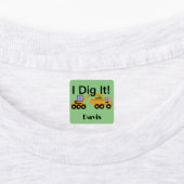 I dig it Design - Small Square Clothing Label (0,7 (Aangebracht)