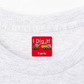 I dig it Design - Small Square Clothing Label (0,7 (Aangebracht)