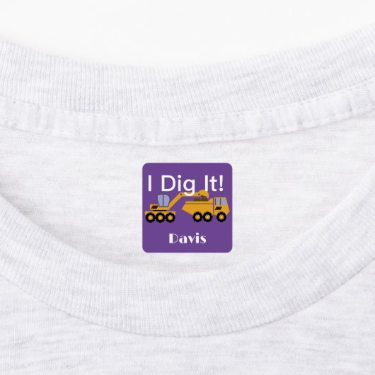 I dig it Design - Small Square Clothing Label (0,7 (Aangebracht)