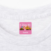 I dig it Design - Small Square Clothing Label (0,7 (Aangebracht)